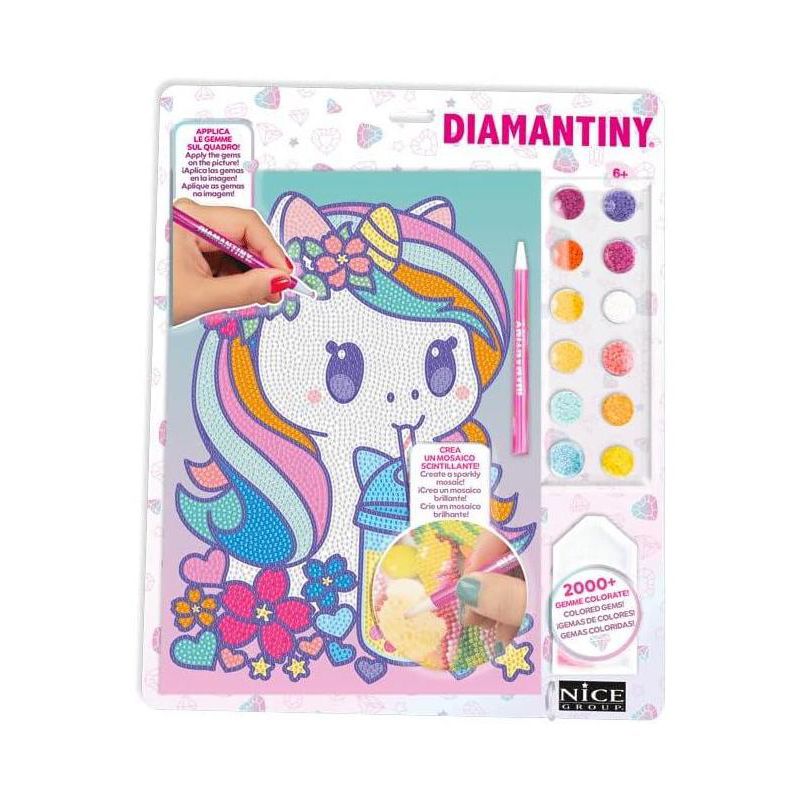 Diamantiny Kawaii Unicórnio Flores