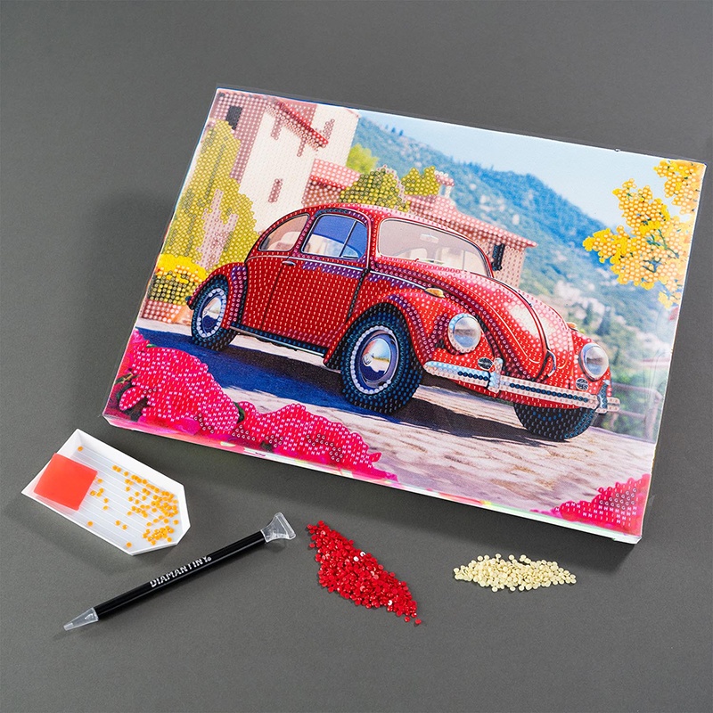 Diamantiny Lienzo Coche Beetle - Imagen 1