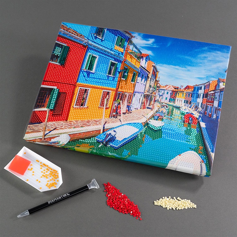 Diamantiny Canvas Casas de Burano - Imagem 2