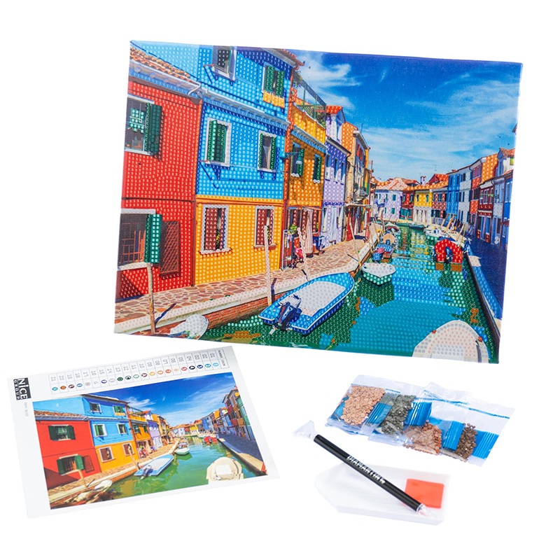 Diamantiny Canvas Casas de Burano - Imagem 4