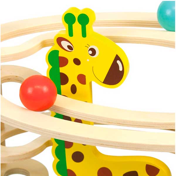 Torre do bolas infantil girafa de madeira - Imagem 1