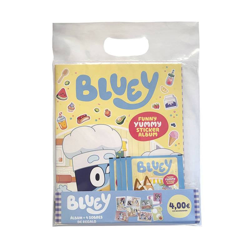 Bluey Funny Yummy Álbum e 4 Envelopes Cromos