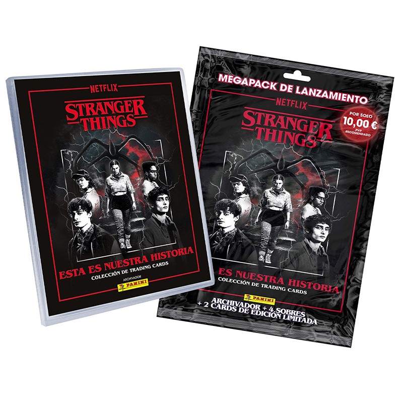 Stranger Things Megapack Archivador con 4 Sobres Trading Cards