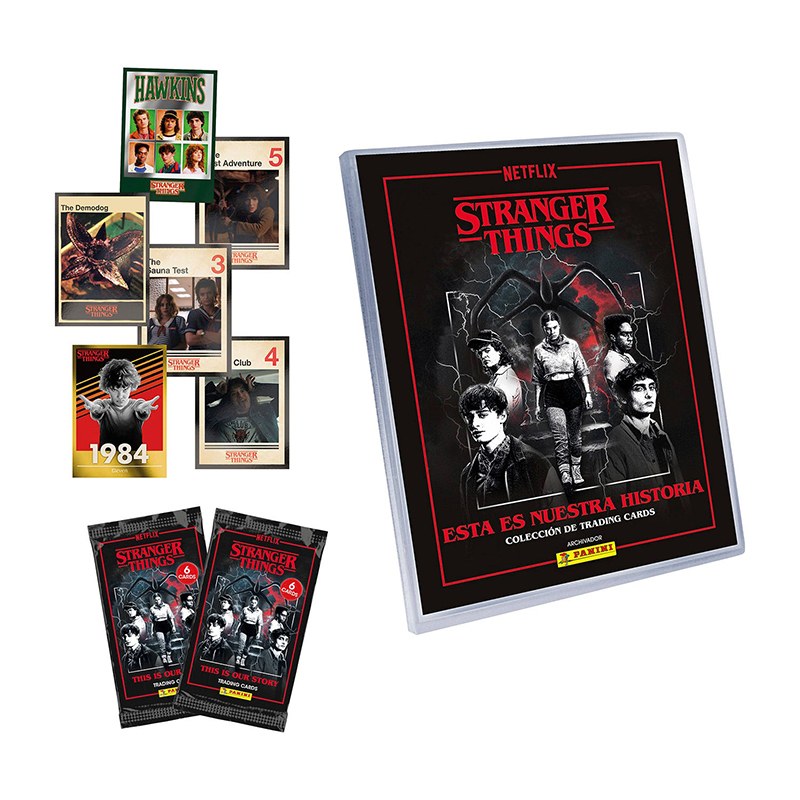 Stranger Things Megapack Archivador con 4 Sobres Trading Cards - Imagen 1