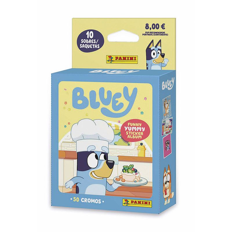 Bluey Funny Yummy Blister 10 Sobres Cromos