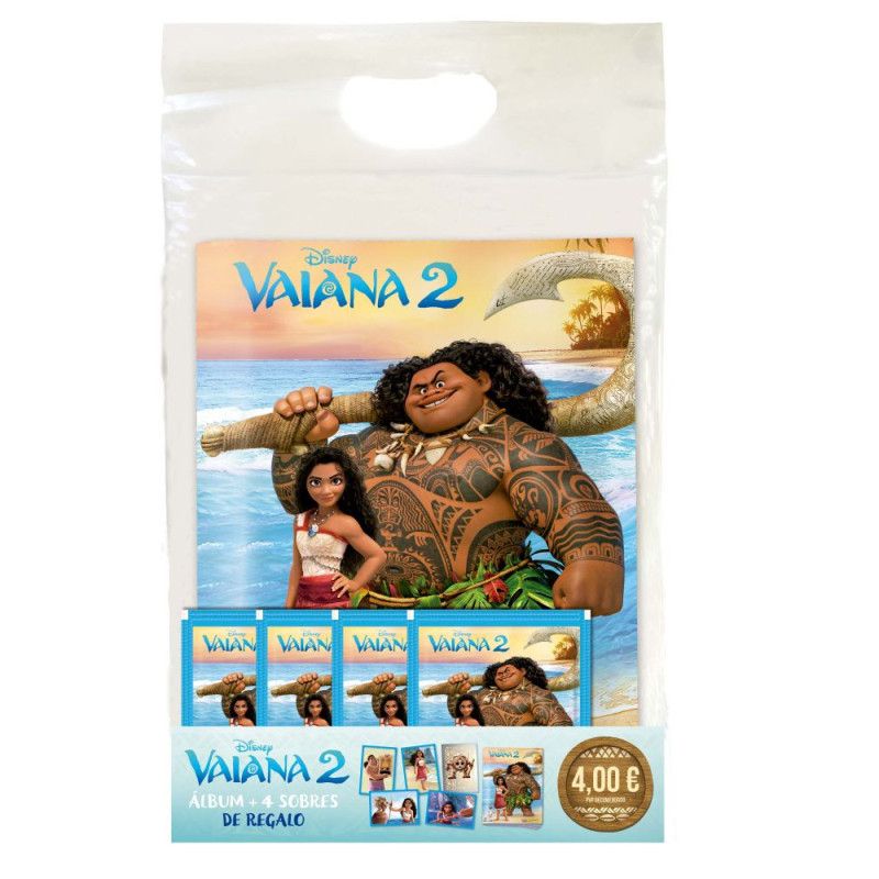Vaiana 2 Álbuns e 4 Envelopes de Autocolantes