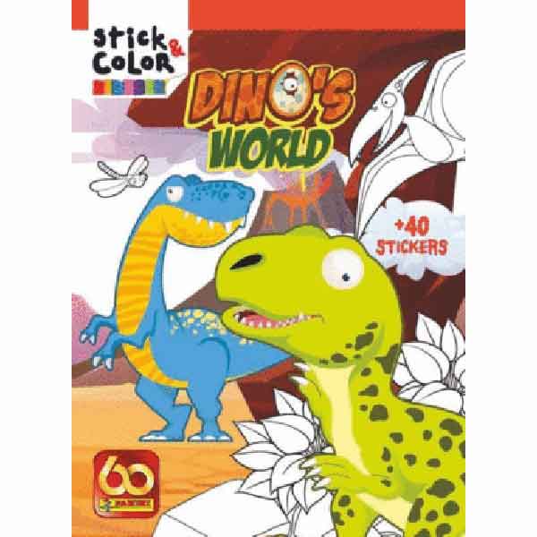 Llibre Stick and Color Dinos - Imatge 1