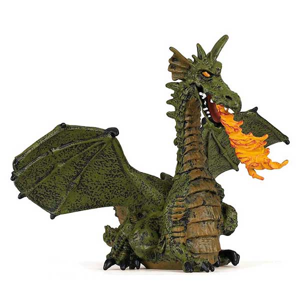 Figura Dragón Verde con Alas - Imagen 1