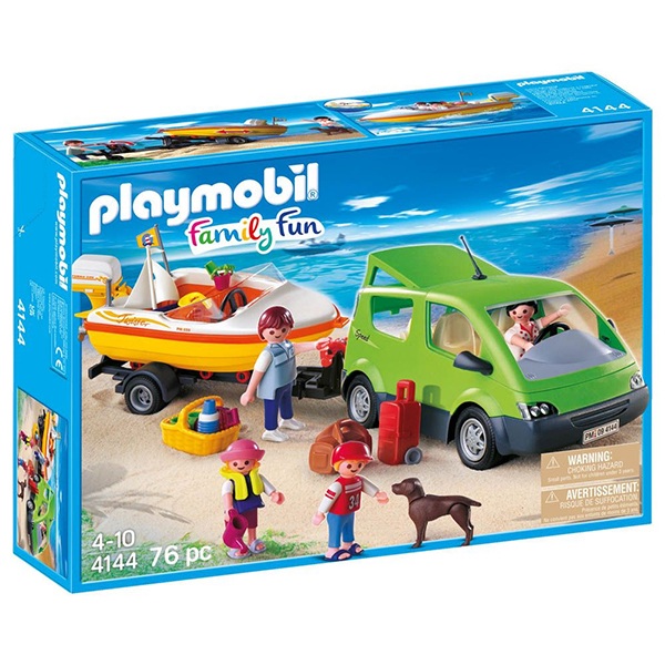 Playmobil 4144 Family Fun Family Car com barco - Imagem 1