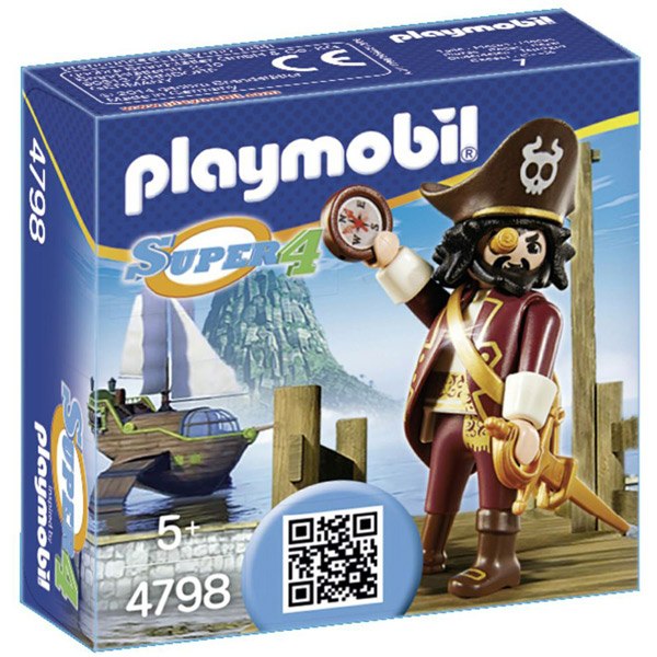 Playmobil Super 4 4798 Pirata Sharkbeard - Imagen 1