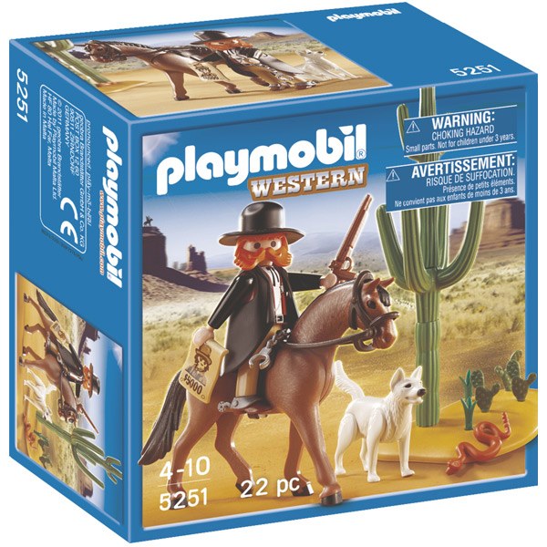 Playmobil Western 5251 Sheriff con Caballo - Imagen 1