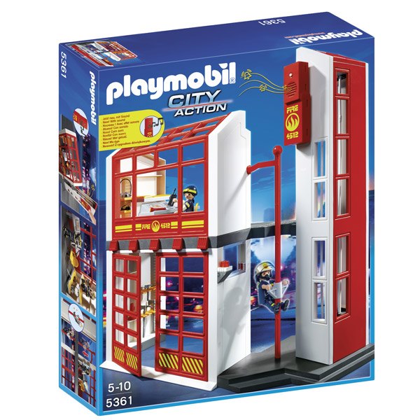 Estacion Bomberos con Alarma Playmobil - Imagen 1