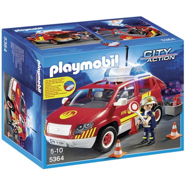 Playmobil 5364 Coche Jefe Bomberos con Luces y Sonido - Imagen 1