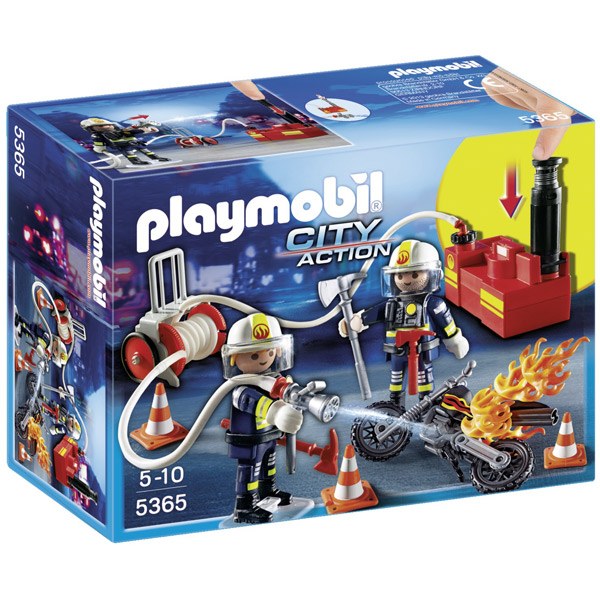 Playmobil 5365 City Action Bombeiros Com Bomba De Água - Imagem 1