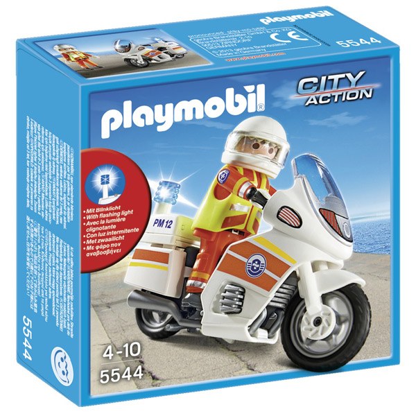 Moto Emergencias con Luz Playmobil - Imagen 1