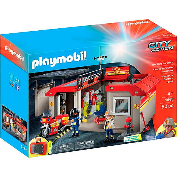 Playmobil 5663 Posto de Bombeiros Transportável - Imagem 1