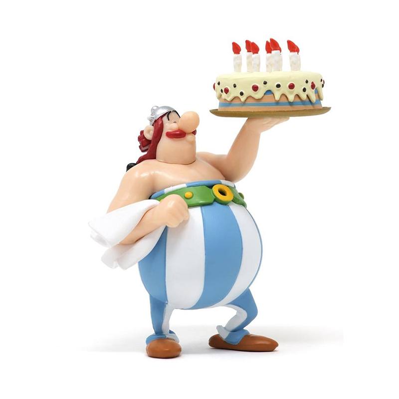 Astérix i Obélix Figura Obélix amb Pastís d'Aniversari 10cm