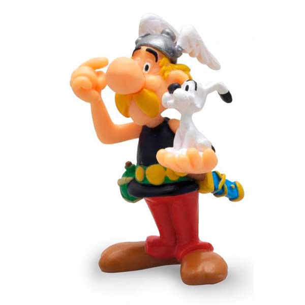 Figura Asterix amb Idefix 6cm - Imagen 1