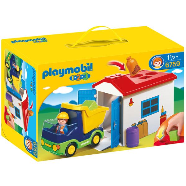 Camio amb Garatge Playmobil 1.2.3 - Imatge 1