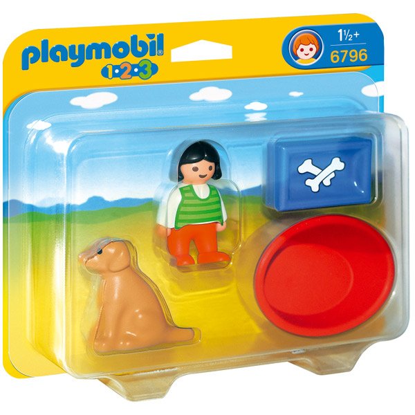 Niña con Perro Playmobil 1.2.3 - Imagen 1