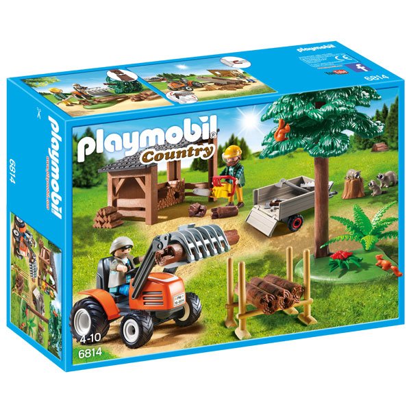 Leñador con Tractor Playmobil - Imagen 1