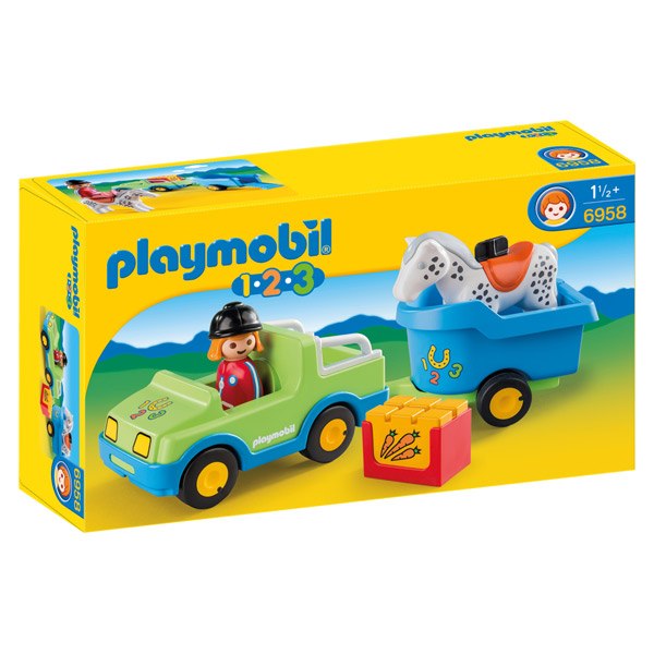 Cotxe amb Remolc Playmobil 1.2.3 - Imatge 1