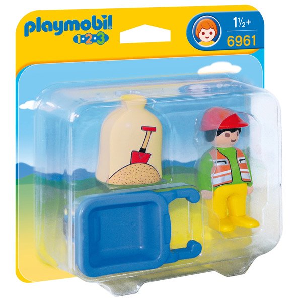 Playmobil 123 - 6961 Trabajador con Carretilla - Imagen 1