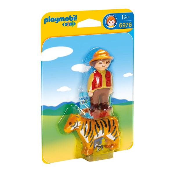 Ensinistrador amb Tigre Playmobil 1.2.3 - Imatge 1