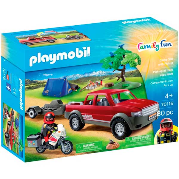 Playmobil 70116: Campamento con Pick-up - Imagen 1