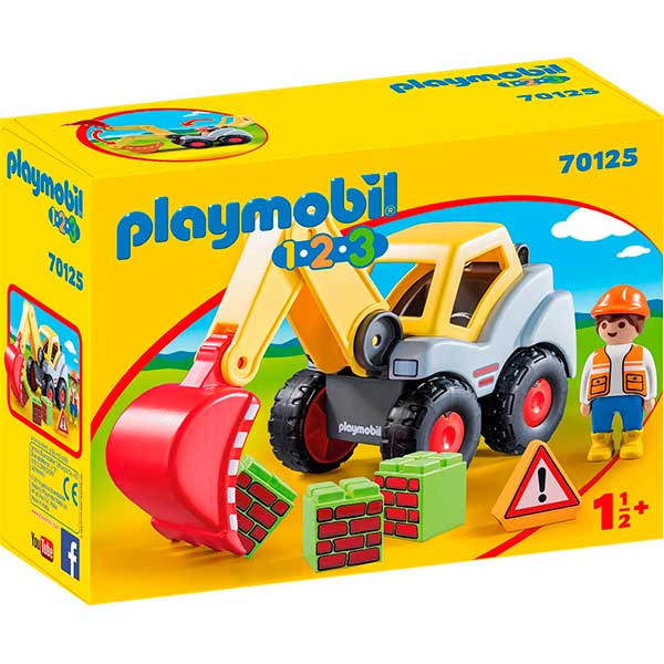 Playmobil 70125 1.2.3 Pala Excavadora - Imagen 1