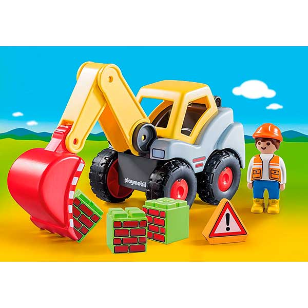Playmobil 70125 1.2.3 Pala Excavadora - Imagen 1