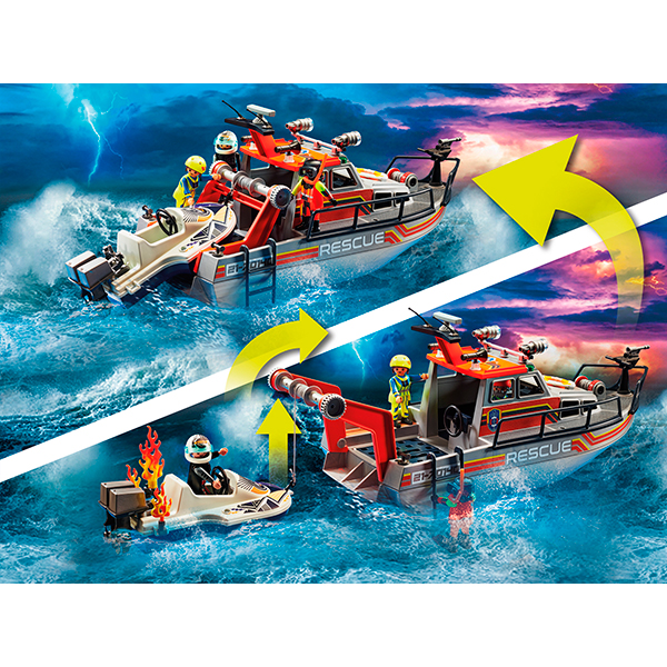 Playmobil 70140 Rescate Marítimo: Lucha contra Incendios con Yate de Rescate - Imagen 8
