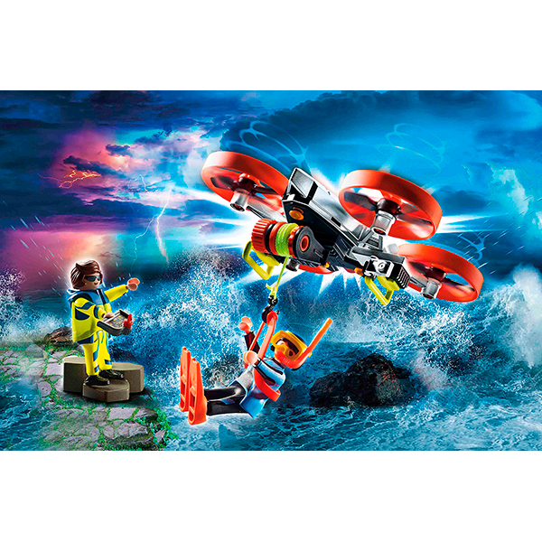 Playmobil 70143 Resgate Marítimo: Mergulhador com drone de resgate - Imagem 2