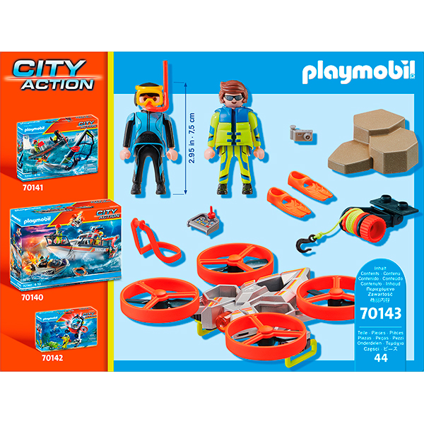 Playmobil 70143 Resgate Marítimo: Mergulhador com drone de resgate - Imagem 3