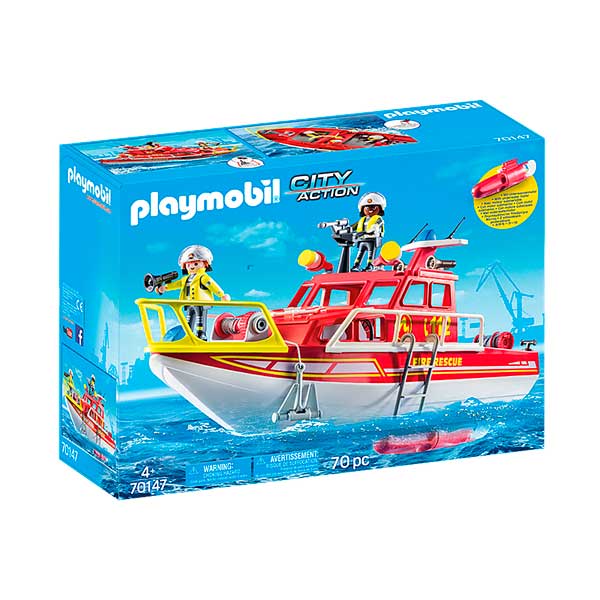 Playmobil 70147 Barco de Bombeiros - Imagem 1