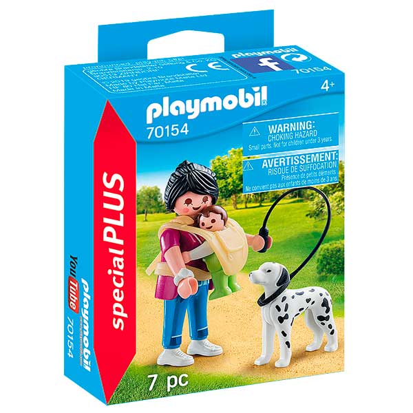 Playmobil 70154 Mamá con Bebé y Perro - Imagen 1