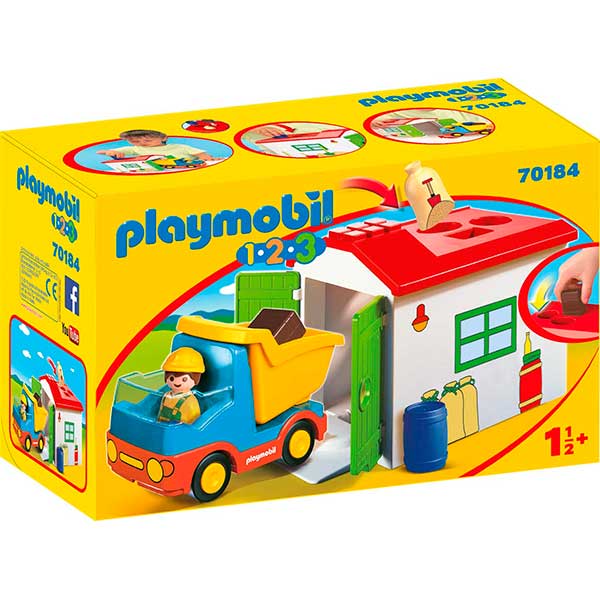 Playmobil 70184 1.2.3 Camión con Garaje - Imagen 1