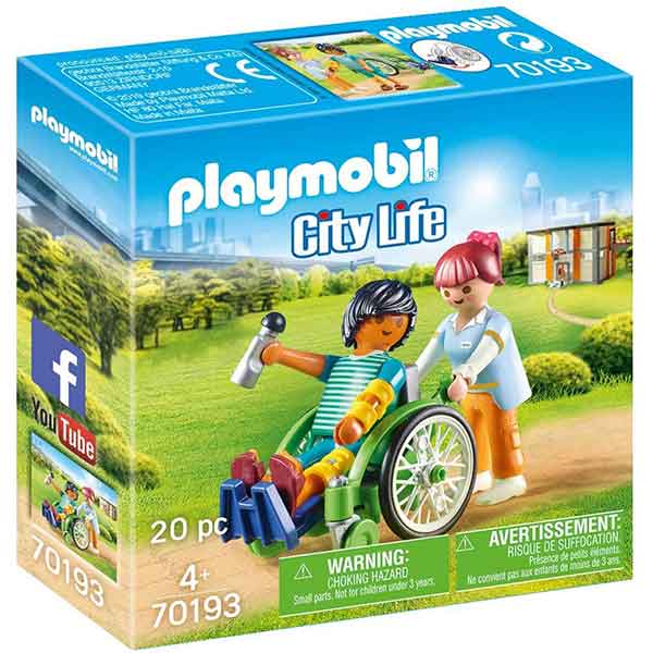 Playmobil 70193 Paciente cadeira de rodas - Imagem 1