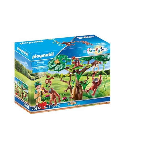 Playmobil Family Fun 70345 Orangutanes con Árbol - Imagen 1