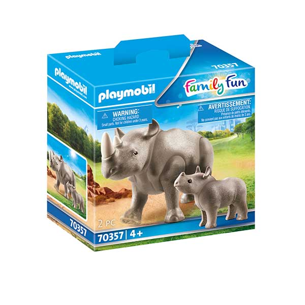 Playmobil 70357 Rinoceront amb Bebè Playmobil - Imatge 1