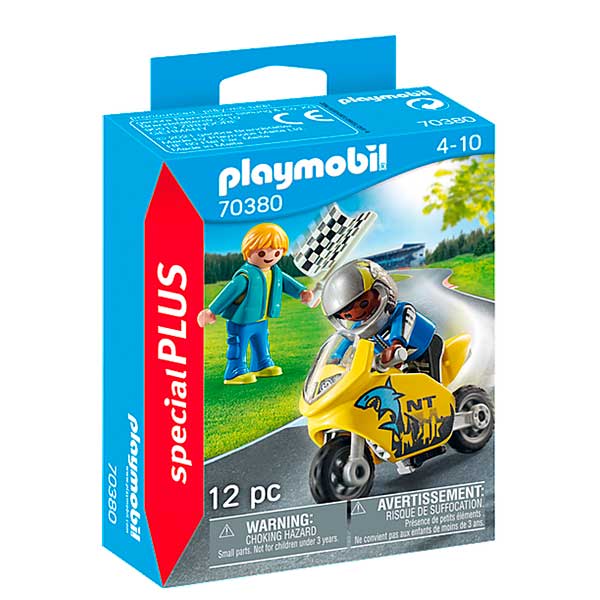 Playmobil 70380 Meninos com moto de corrida - Imagem 1