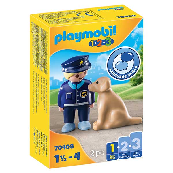 Playmobil 70408 1.2.3 Policía con Perro