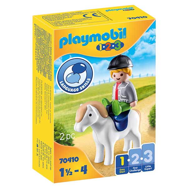 Playmobil 70410 1.2.3 Menino com Pônei - Imagem 1