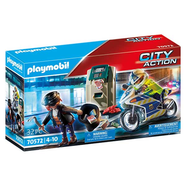 Playmobil 70572 Moto de Policía: persecución del ladrón de dinero - Imagen 1