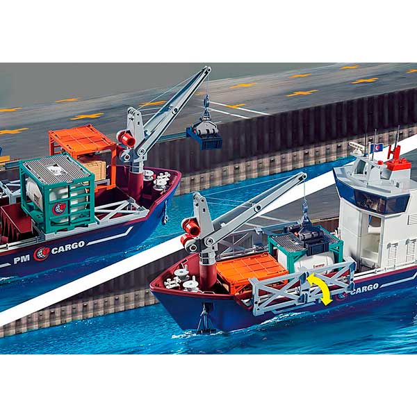 Playmobil 70769 Grande Navio porta-contentores com Barco Aduaneiro - Imagem 5