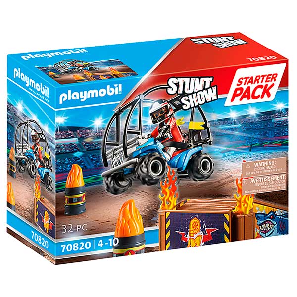 Playmobil 70820: Starter Pack Stuntshow Quad con Rampa de Fuego