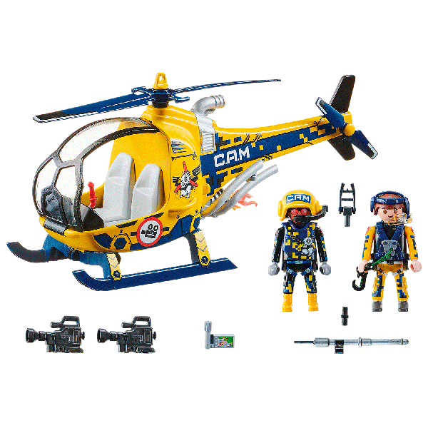 Playmobil 70833 Air Stuntshow Helicóptero Rodaje de película - Imatge 1