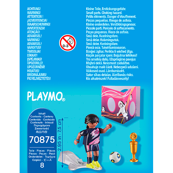 Playmobil 70875 Futbolista con muro de gol - Imagen 3