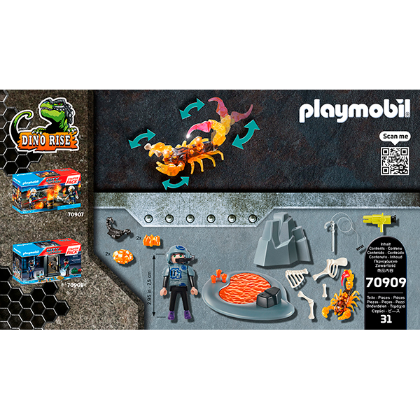 Playmobil Dino Rise 70909 Starter Pack Lucha contra el Escorpión de Fuego - Imatge 3
