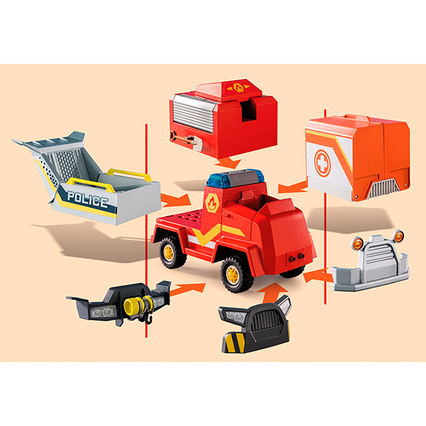 Playmobil 70914 D.O.C. - Vehículo de Emergencia de los Bomberos - Imagen 5